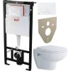 Комплект Унитаз подвесной Duravit D-code 45700900A1 + Инсталляция AlcaPlast Sadromodul AM101/1120-001 + Кнопка THIN M670