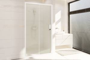 Душевая дверь в нишу Royal Bath Accord RB135HS-C профиль белый, стекло матовое, 135x200