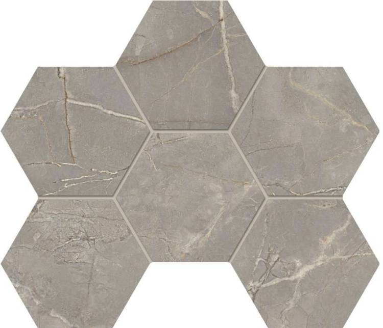 Мозаика Estima Bernini 67342 Mosaic/BR03_NS/25x28,5/Hexagon Hexagon Grey неполированная 25x28,5