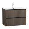 Тумба с раковиной BelBagno UNO-MINI 90 бежевая матовая фото 2