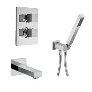Душевой комплект Paini Grazia 21CRSET26911THBATH на 2 потребителя, с ручным душем, хром