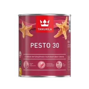 TIKKURILA PESTO 30 эмаль стойкая, алкидная, универсальная, полуматовая, база C (9л)