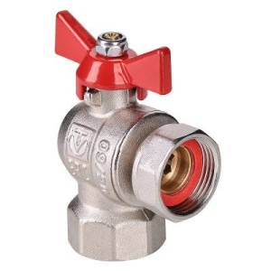 Кран шаровой VALTEC угловой с накидной гайкой 1/2 ВН-ВН (короткий)
