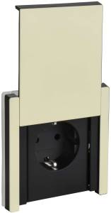 Розетка 1-местная с заземлением, шторками и крышкой IEK Forte&Piano FP-R16-16-44-M-K41 серый сланец