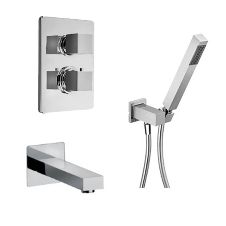 Душевой комплект Paini Grazia 21CRSET26911THBATH на 2 потребителя, с ручным душем, хром