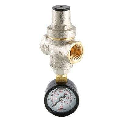 Редуктор давления VALTEC VT.088.N.0455 поршневой с манометром, от 0,5 до 5,5 бар 1/2