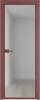 Межкомнатная дверь Profil Doors 1 AX цвет профиля Красный антрацит, стекло безопасное 6 мм матовое 700x2000