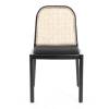 Стул Tetchair Freya 24410 черный, дерево вяз, ротанг, ткань лён фото 5