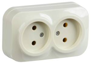 Розетка 2-местная IEK Glory ERH20-K33-10 кремовый