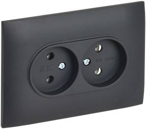 Розетка 2-местная IEK Skandy SK-R20-10-K48-F титан