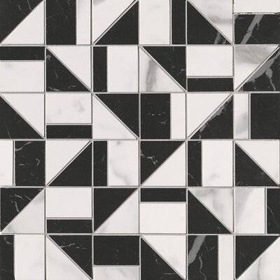 Мозаика FAP Ceramiche Roma Gold FQKN Superiore Nero Elegante Slash Mosaico 30.5x30.5