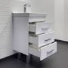 Тумба с раковиной Comforty Никосия 50Н 00-00018023 напольная, белый глянец фото 5