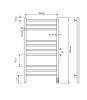Полотенцесушитель электрический Comfysan Noumi 013936 EC-10 100/50 хром фото 3