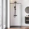 Душевая перегородка Am.Pm X-Joy W94WI-100-F1-BTE 100x195, стекло прозрачное 6 мм, профиль черный фото 3