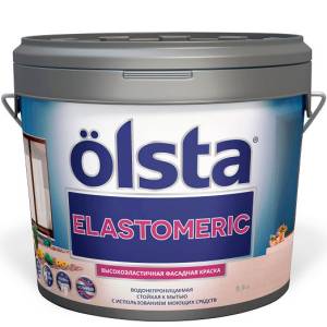 Краска фасадная высокоэластичная Olsta Elastomeric база A белый 2.7л