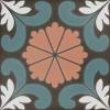 Керамогранит Dna Tiles Sync 125634 Flower Blue 15x15