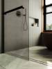Душевая перегородка MaybahGlass MGD-728-6ш 79x195, стекло бронза матовая 8 мм, профиль черный фото 4