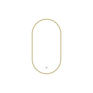 Зеркало Fixsen FX-3080G с LED подсветкой, золото-сатин, 40x80 см