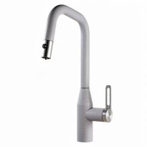 Смеситель для кухни Granula GR-8171 базальт, с выдвижным изливом