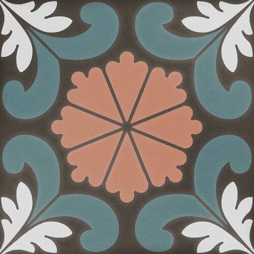 Керамогранит Dna Tiles Sync 125634 Flower Blue 15x15