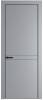 Межкомнатная дверь Profil Doors 11 PE полотно Смоки, кромка алюминиевая с четырех сторон черная, алюминиевый молдинг 3мм 600x2000