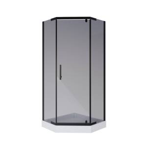 Душевой уголок Niagara Eco NG-009-14DT профиль черный, стекло тонированное, 2 места, 90x90x195