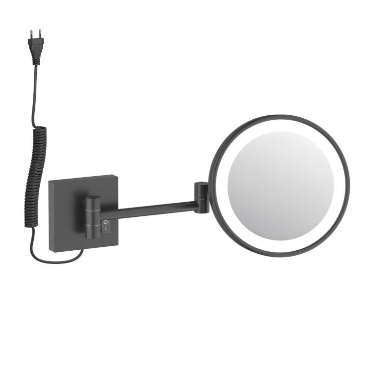 Косметическое зеркало Timo Luiro 18474/03 с подсветкой, черный матовый