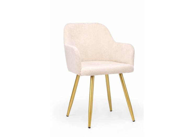 Стул на металлокаркасе Notta Инфини 360 631771 латте (ocean 003) / золотой