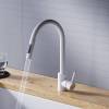 Смеситель для кухни Dorff Logic D3007533 с вытягивающимся изливом, белый фото 3