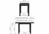 Стол Woodville Кина 588064 alpine white/черный 90(130)x65x76 фото 2