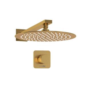 Душевой комплект Wasserkraft Schunter A8251.180.259 с верхней душевой насадкой, золотой, встраиваемый