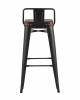 Стул барный Stool Group Tolix Soft LF630A MATTE BLACK 3474+PU7005 черный матовый фото 4