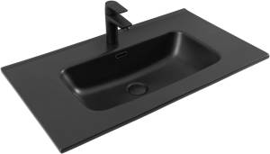 Раковина Aquanet Flat 80 329255 черный матовый, 81x46.5