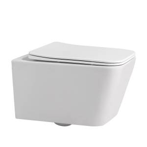 Унитаз подвесной Abber Rechteck AC1201MW безободковый, сиденье микролифт, белый матовый