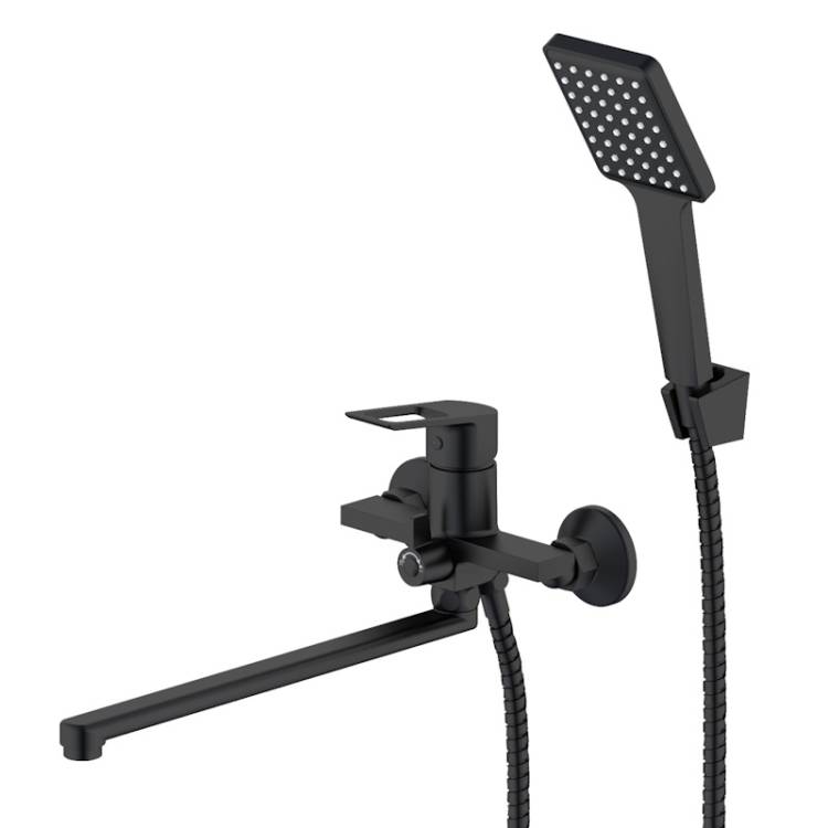 Смеситель для ванны Voda Surf Black SF31B хром