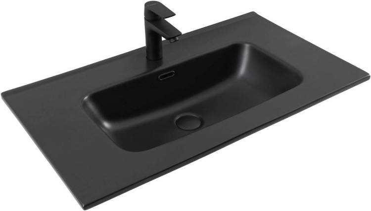 Раковина Aquanet Flat 80 329255 черный матовый, 81x46.5