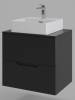 Тумба с раковиной Orange Line Li-60TubMDF+B04-405W черная матовая, 60 см фото 2