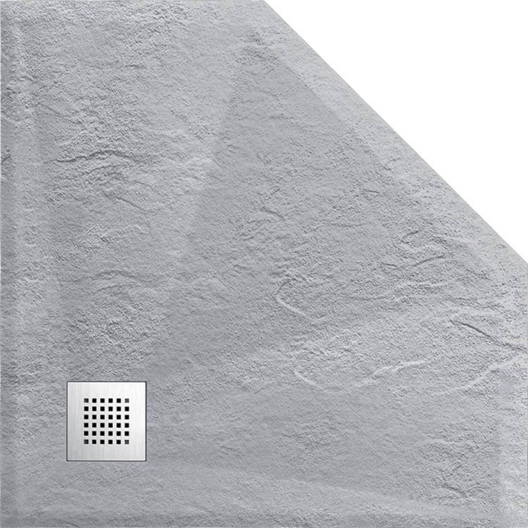 Поддон для душа из искусственного камня Vincea VST-4SP1010G, 1000*1000*25, серый