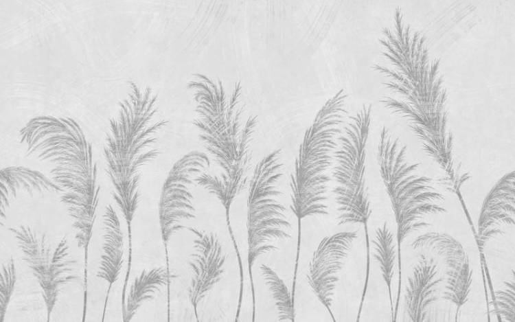 3D Фотообои Artegrafico «Художственные колосья в серых тонах» NJ-029 акварель