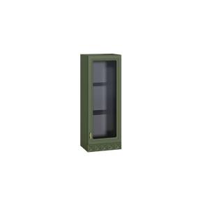 Шкаф навесной Моби Марион 16.334 Дымчатый Зеленый K521, Олива шагрень AG 1050 ПВХ