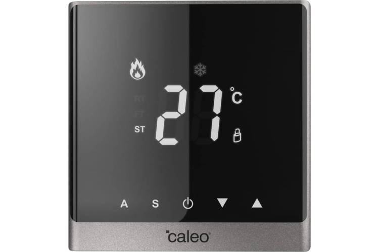 Терморегулятор Caleo С732 0К-00000782 встраиваемый цифровой, 3.5 кВт, серебристый