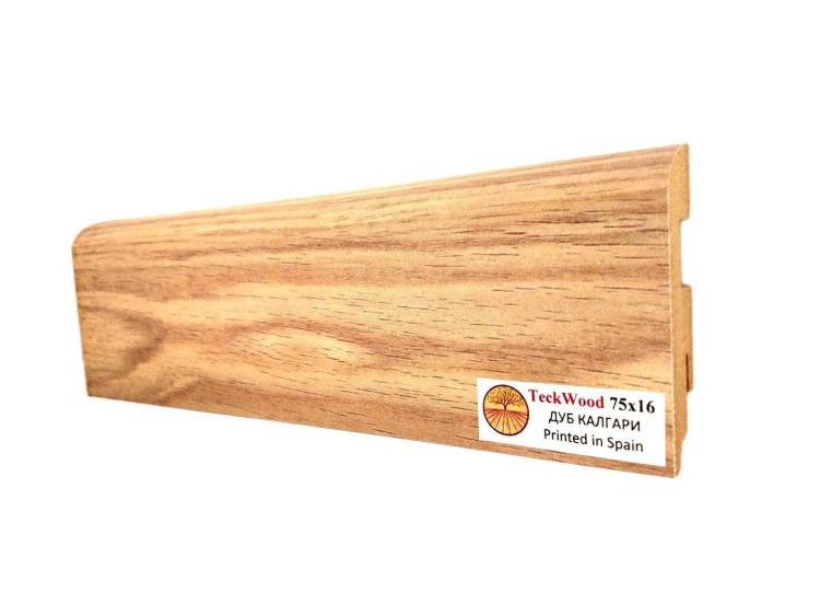 Плинтус МДФ TeckWood цветной Дуб Калгари (Oak Calgary) 2150х75х16