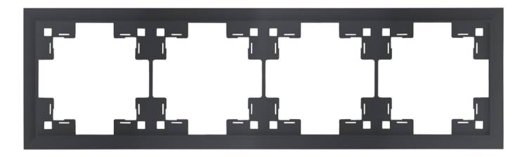 Четырехместная рамка Rikett Classic 35940 MB черный сатин