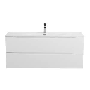 Тумба с раковиной BelBagno MARINO-CER-N-1200-2C-SO-BL-P подвесная, Bianco Lucido, 51.6x121x46