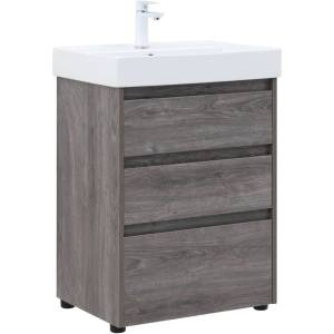 Тумба с раковиной Aquanet Nova Lite 00302470 60 дуб рошелье, 3 ящика