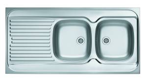 Мойка кухонная Alveus Classic 100R 1009085 Nat-60 правая, с сифоном, 120x60