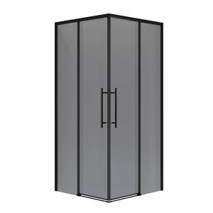 Душевой уголок Niagara Nova NG-2828-34BLACK профиль черный матовый, стекло тонированное, 80x80x195