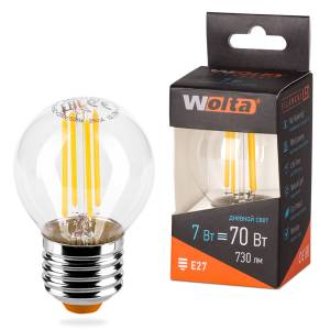 Светодиодная лампа Wolta 25S45GLFT7E27