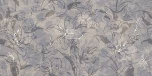 Керамогранит Meissen Floresta 17647 цветы синий ректификат 60x120