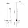 Душевой комплект Berges Morans 75003 с изливом и термостатом, хром фото 5